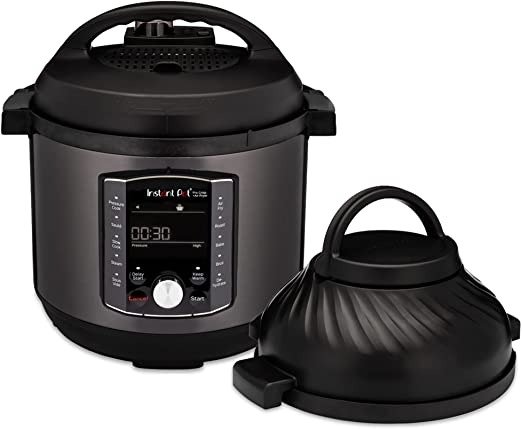 Pro Crisp XL 8Qt 11-in-1 Air Fryer & Electric Pressure Cooker Combo with Multicooker & Air Fryer Lid that Roasts, Steams, Slow Cooks, Sautes, Dehydrates & More, Free App With 1300 Recipes