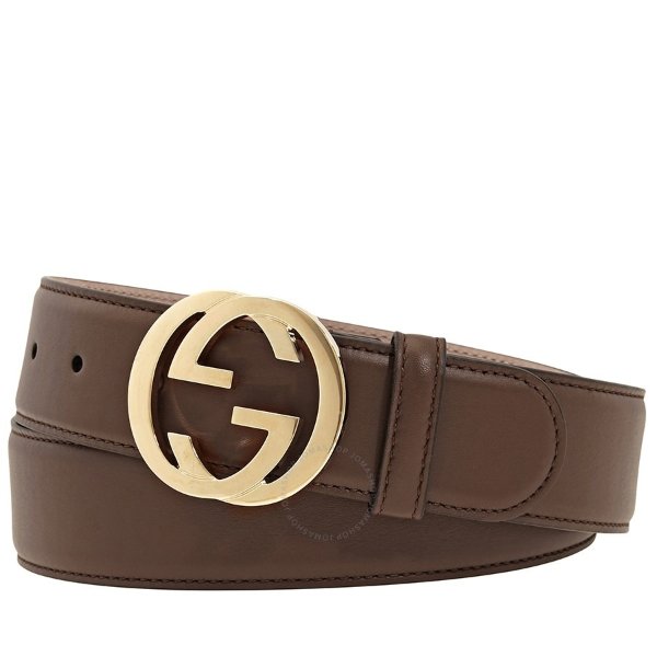 Ladies Leather Belt with Interlocking G 3.7 cm Gusima Moo