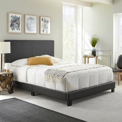 Boyd Sleep Fiona Full Upholstered Faux Leather Platform Bed | Ashley Furniture HomeStore