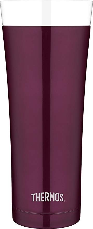 16 Ounce Vacuum Insulated Stainless Steel Travel Tumbler, Burgundy