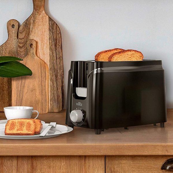Willz 2 Slice Extra Wide Slot Toaster with Shade Selector