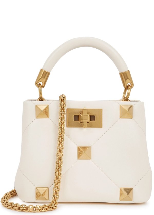 Garavani Roman Stud small leather top handle bag