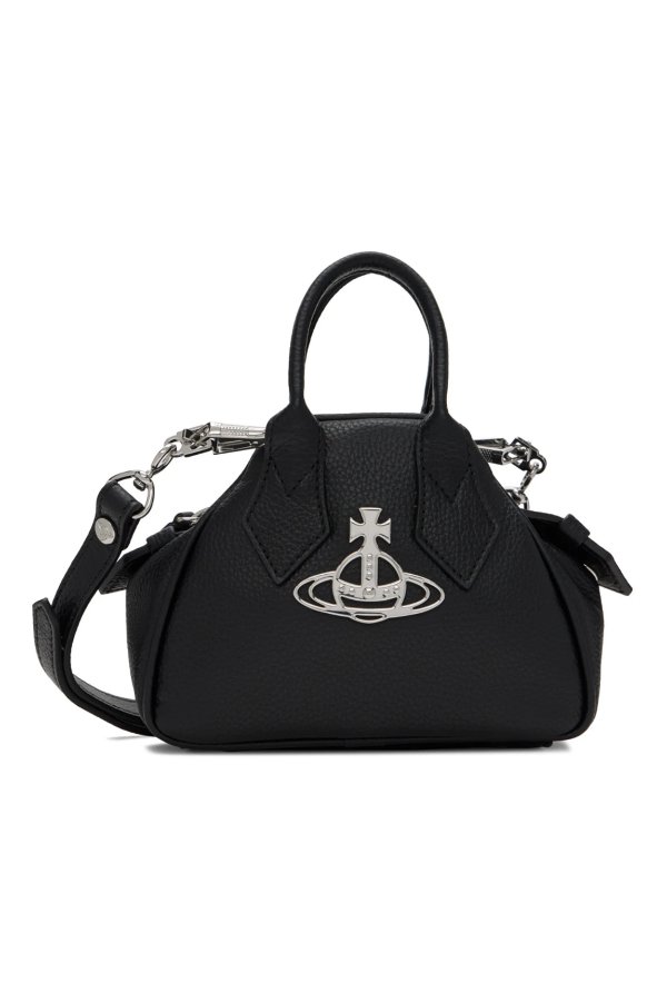 Black Mini Yasmine Top Handle Bag