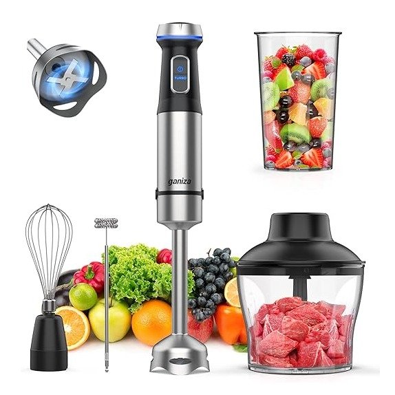 Dropship FUNAVO Immersion Hand Blender, 5-in-1 Multi-Function 12 Speed 800W Stainless  Steel Handheld Stick Blender With Turbo Mode, 600ml Beaker, 500ml Chopping  Bowl, Whisk, Frother Attachments, BPA-Free to Sell Online at a
