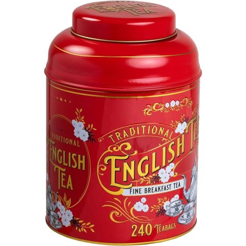 New English Teas复古维多利亚红色早餐茶罐