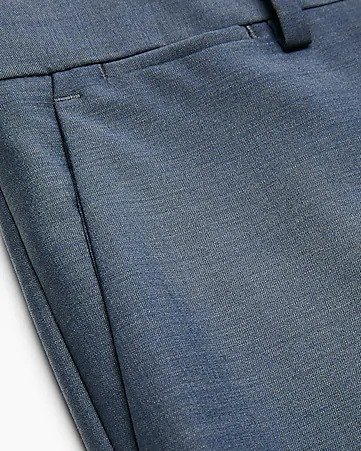 Classic Blue Performance Stretch Wool-blend Suit Pant