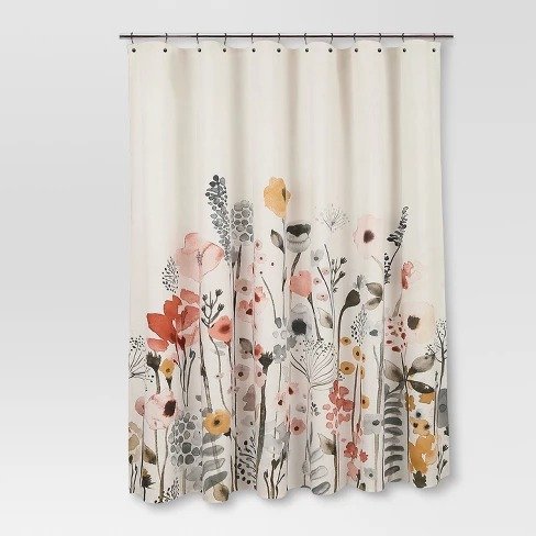 Shower Curtain Floral Wave - Threshold&#153;