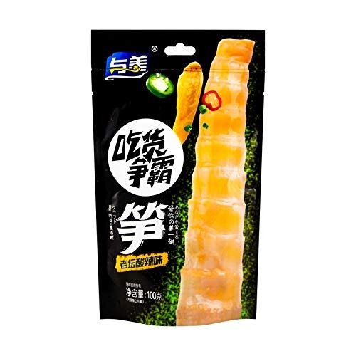 YUMEI Bamboo Shoots Pickled Pepper Flavor 100g, Pack of 6