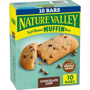 Nature Valley Soft-Baked Muffin Bars, Chocolate Chip, Snack Bars, 10 ct