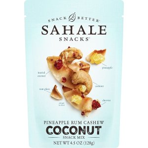 Sahale Snacks Pineapple Rum Cashew Coconut Snack Mix, 4.5 Ounces (Pack of 6)