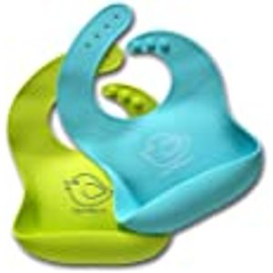 Amazon.com: Silicone Baby Bibs Easily Wipe Clean - Comfortable Soft Waterproof Bib Keeps Stains Off, Set of 2 Colors (Lime Green/Turquoise): Baby