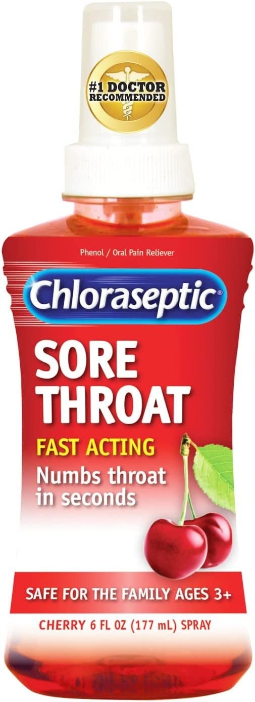 Sore Throat Spray, Cherry Flavor, 6 fl oz