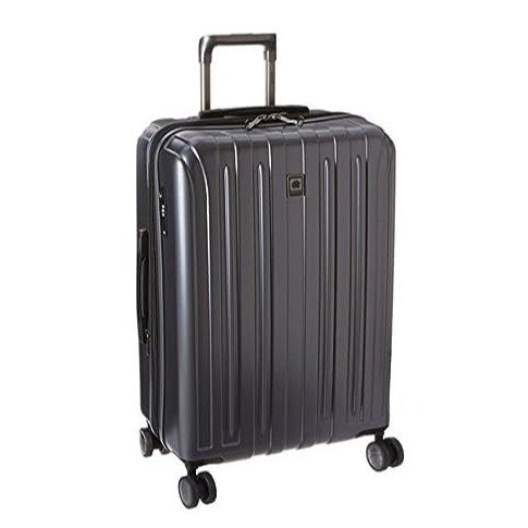 Paris Titanium Hardside Expandable Luggage with Spinner Wheels, Graphite, Checked-Medium 25 Inch