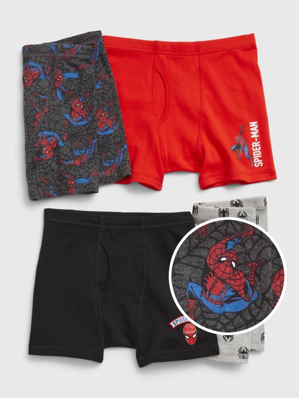 Kids | Marvel Spider-Man 100% Organic Cotton Boxer Briefs