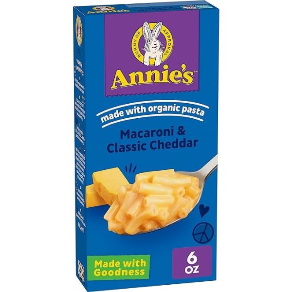 Annie's Classic Macaroni & Mild Cheddar Macaroni & Cheese Natural 6 oz Box