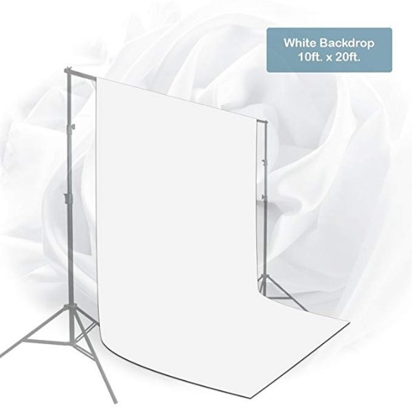 Studio Fabric Backdrop, Background Screen, Pure White Muslin