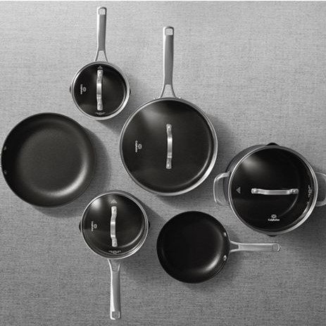 Classic Hard-Anodized Nonstick Pots and Pans, 10-Piece Cookware Set