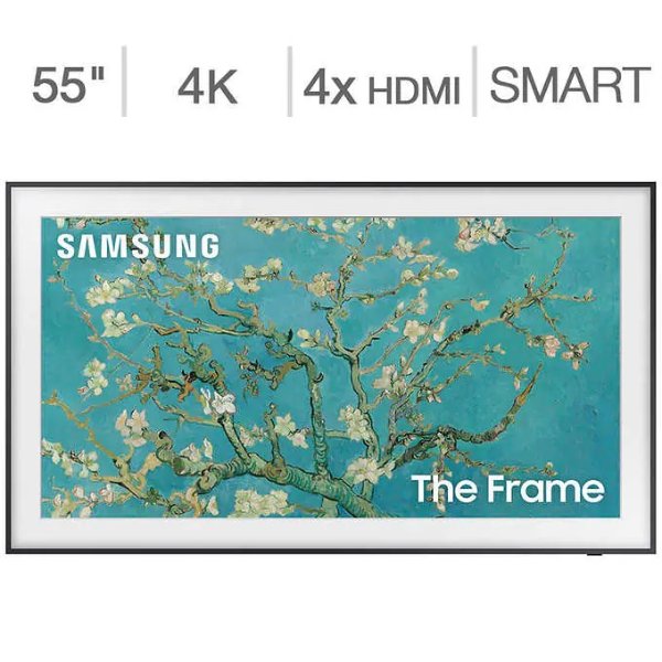 55吋 4K UHD QLED LCD 画框电视+5年质保