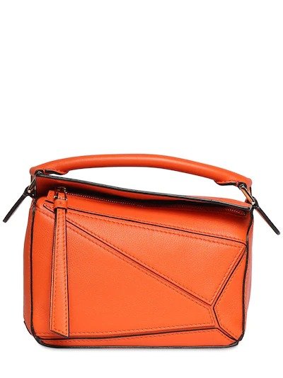SMALL PUZZLE LEATHER TOP HANDLE BAG