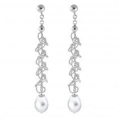 Imperial Lace Freshwater Cultured Pearl Linear Drop Earrings