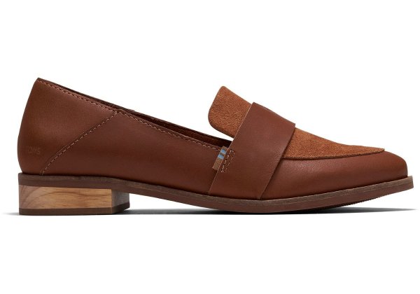 Tan Vegetable Tanned Leather Suede Women's Estel Loafers