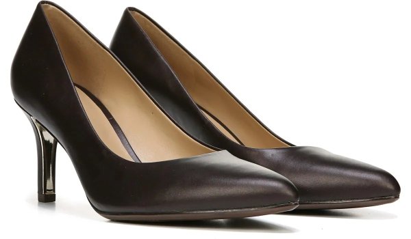 .com |Natalie in Espresso Leather Heels