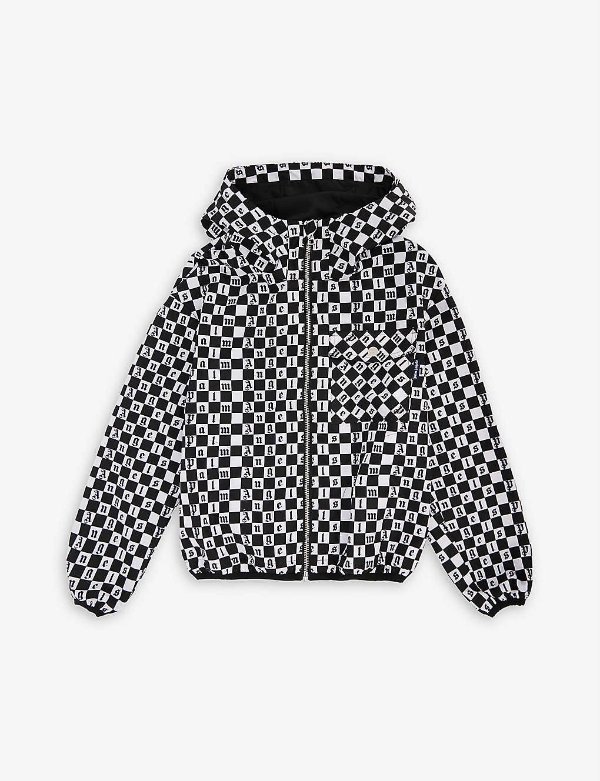 Damier relaxed-fit shell jacket 8-12 years