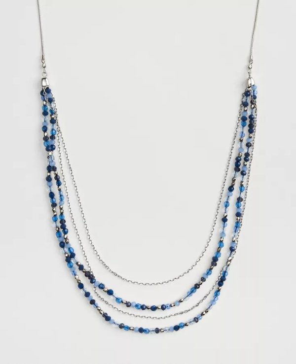 Beaded Layered Pull Through Necklace