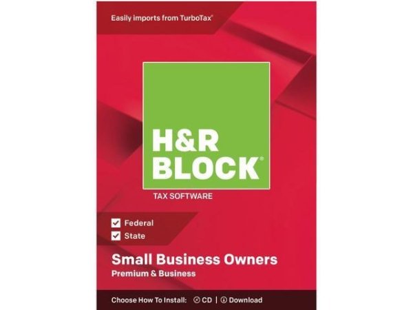 H&R Block 税务软件高级版&商务版 2018 实体版