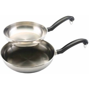 Farberware Classic Stainless Steel 8-Inch and 10-Inch Twin Pack Skillet Set