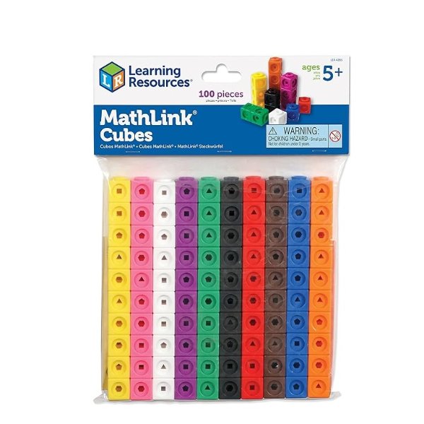 Mathlink Cubes, Educational Counting Toy, Set of 100 Cubes