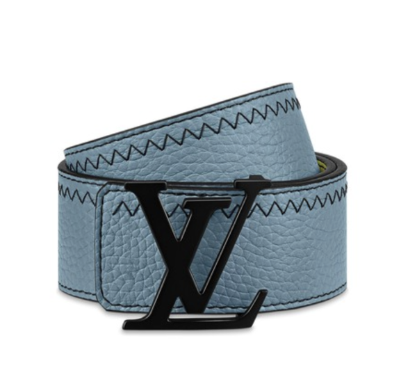 Louis Vuitton LV Intials Colours Blocks 40MM Reversible Belt Blue