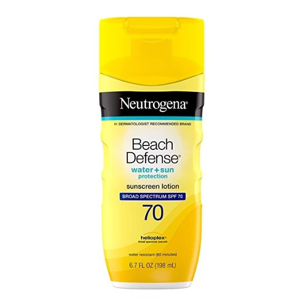Amazon Neutrogena Beach Defense Water Resistant Sunscreen Body Lotion with Broad Spectrum SPF 70 Sale