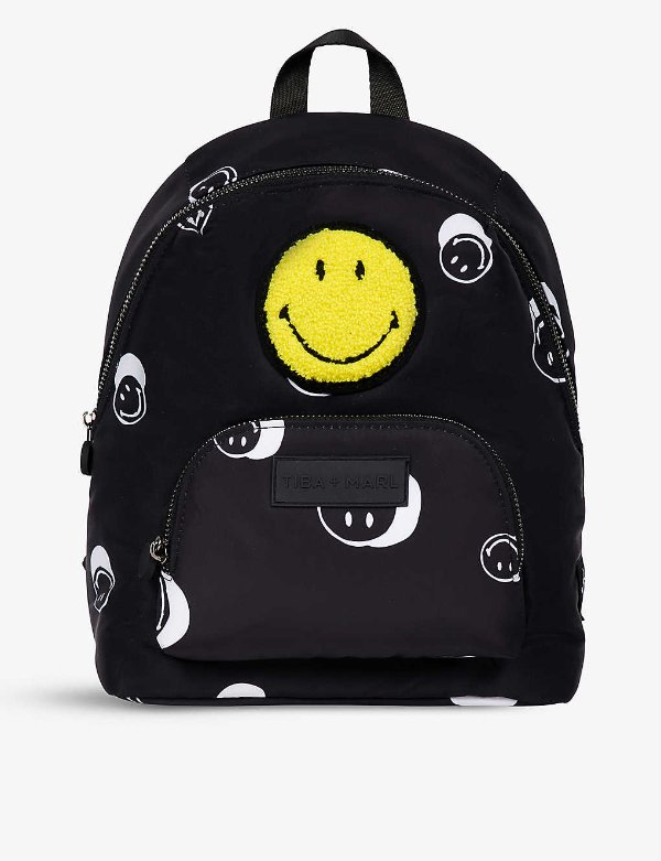 x Smiley Elwood graphic-print woven backpack