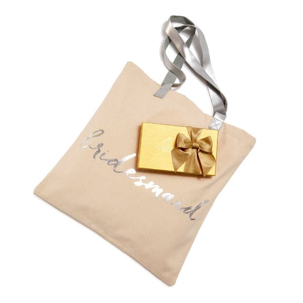 Bridesmaid Tote Bag with Assorted Chocolate Gold Gift Box, 8 pc. | GODIVA