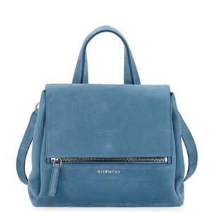 Givenchy Pandora Pure Small Nubuck Satchel Bag, Blue @ Neiman Marcus