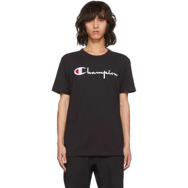 - Black Embroidered Logo T-Shirt