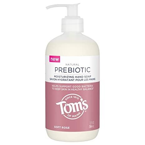 Prebiotic Moisturizing Natural Liquid Hand Soap, Soft Rose, 12 oz.