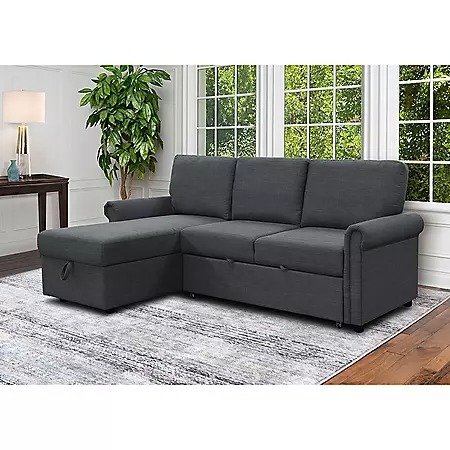 Hamilton Reversible Storage Sectional with Pullout Bed, Assorted Colors - Sam's Club