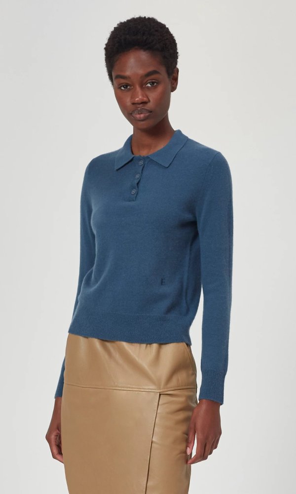 MADALYN CASHMERE POLO SWEATER