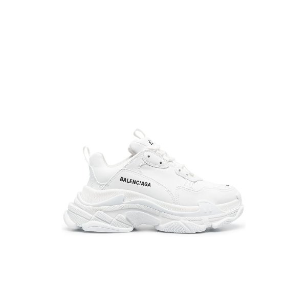 White Triple S Faux Leather Sneakers | Browns