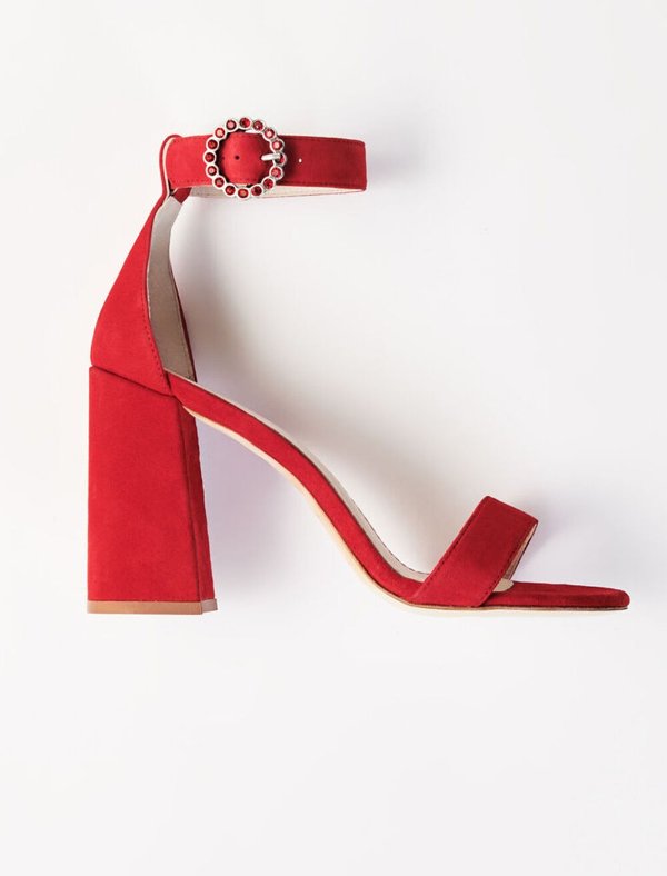 220FARIAZSUEDE Heeled strappy sandals