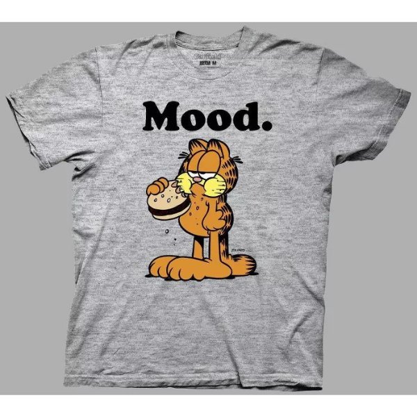 Men's Garfield Mood Short Sleeve Graphic T-Shirt - Heather Gray