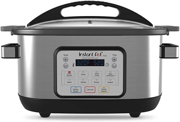 Aura Multi-Use Programmable Slow Cooker, 6 Quart, No Pressure Cooking Functionality