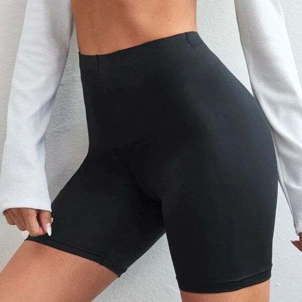 2.69US $ 37% OFF|Shorts Women Thin Fitness Casual High Waist Fashion Biker Shorts Summer Slim Knee Length Bottoms Black Cycling Shorts Streetwear|Shorts| - AliExpress