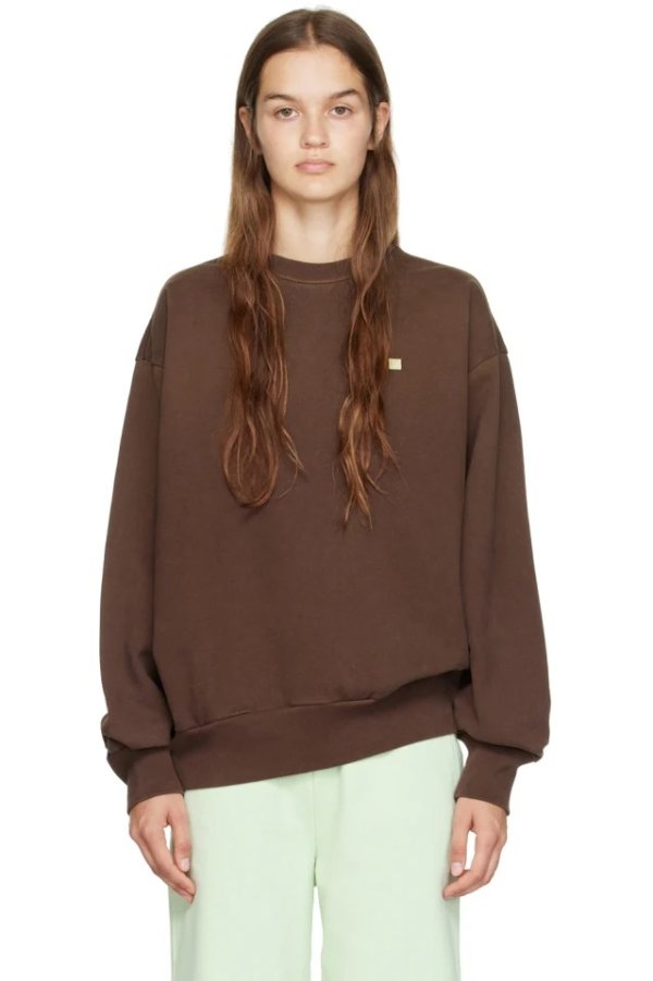 Brown Garment-Dyed Sweatshirt