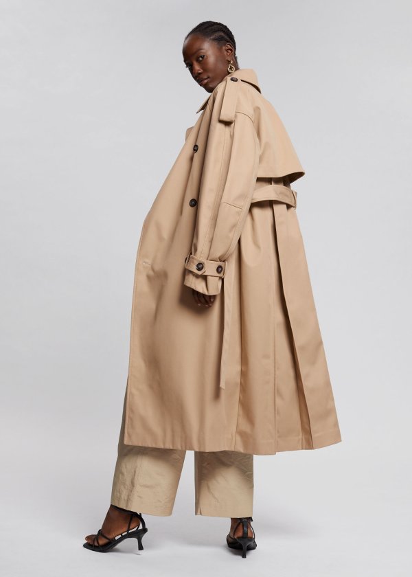 Oversized Wide Sleeve Trench Coat