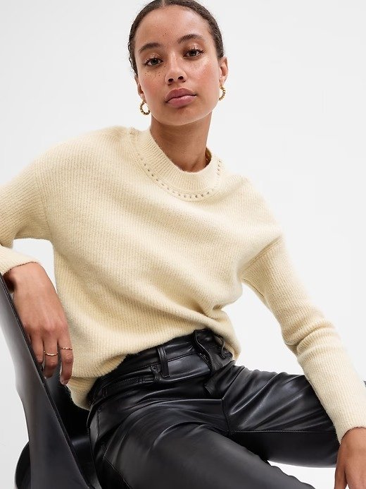 Relaxed Forever Cozy Ribbed Crewneck Sweater