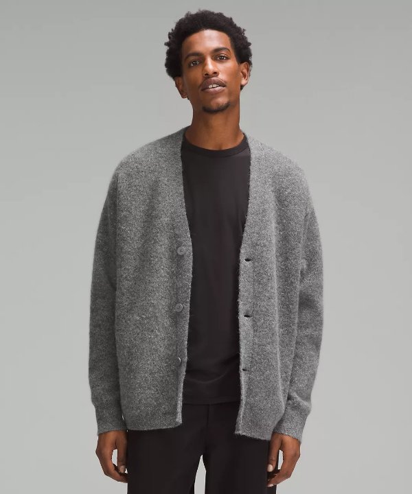 Alpaca Wool-Blend Cardigan Sweater