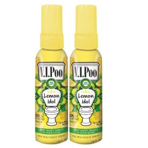 Air Wick V.I.Poo Pre-Poo Toilet Spray VALUE PACK, Lemon Idol, 1.85 oz, Pack of 2